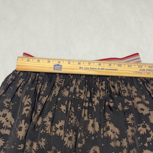 Stella McCartney Black Floral Midi Skirt Size 36/S - Picture 10 of 12